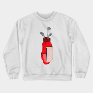 Red Golf Bag Crewneck Sweatshirt